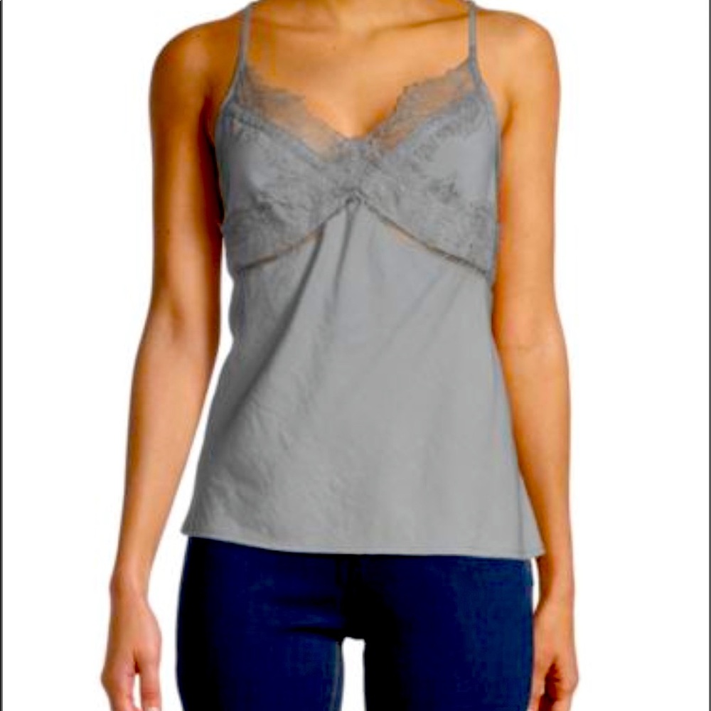 Love Stitch blue lace trim slip top Size Small
